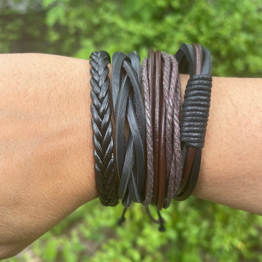 Leather Bracelet Stack Unisex - Picture 5 of 5